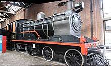Steam locomotive in a museum