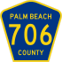 Palm Beach County Road 706 marker
