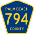 Palm Beach County Road 794 marker