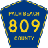 Palm Beach County Road 809 marker