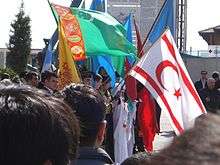 Demonstration with flags