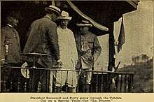 United States President, Theodore Roosevelt wearing a Panama hat in his visit to the Panama Canal.