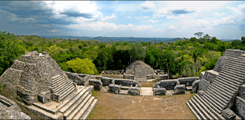 View from atop Caracol