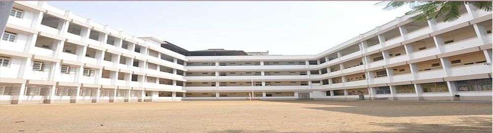 Panorama view of the U-shaped building of SES High School and Junior College