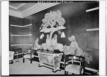 Paramount Theatre (Oakland, California). Women's Smoking Lounge in basement with mural by Charles Stafford Duncan