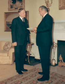 Patrick Dean meeting with Lyndon B. Johnson at the White House, 1965