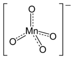 Lewis structure of the manganate(VII) anion
