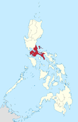 Map of the Philippines highlighting CALABARZON