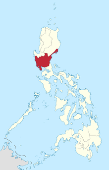 Map of the Philippines highlighting Central Luzon
