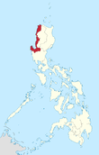 Map of the Philippines highlighting the Ilocos Region