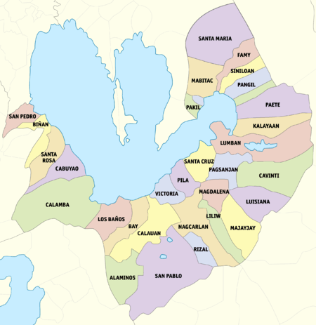 Clickable Map of the Administrative Divisions of Laguna