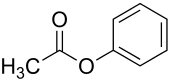 Skeletal formula of phenyl acetate