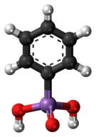 Ball-and-stick model of the phenylarsonic acid molecule