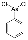 Skeletal formula of phenyldichloroarsine