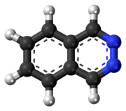 Ball-and-stick model of the phthalazine molecule