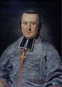 Painting of Pigneau de Behaine in priestly dress