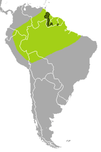 Suriname, Guyana, French Guiana, and Northern Brazil stretching over into Bolivia, Peru, Colombia, Venezuela