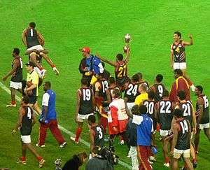 Papua New Guinea after a lap of honour