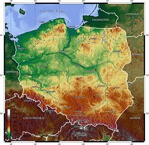 Topography of Poland.