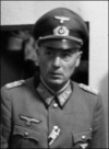 A man wearing a military uniform and peaked cap.