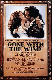 The theatrical poster for Gone with the Wind.