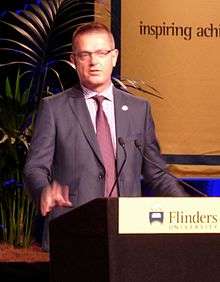 Professor Colin Stirling at the Flinders University Investigator Lecture in Adelaide, 2016