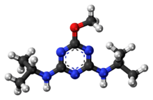 Ball-and-stick model of the prometon molecule