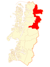 Location in the Aysén del General Carlos Ibáñez del Campo Region