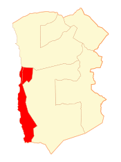 Location in the Tarapacá Region