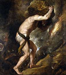 Painting of Sisyphys by Titian