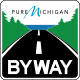 Pure Michigan Michigan Byway marker