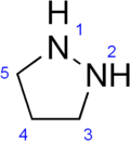 Structural formula of pyrazolidine