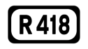 R418 road shield}}