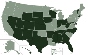 Map of states according to compliance with the Real ID Act