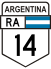 National Route 14 shield}}