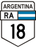 National Route 18 shield}}
