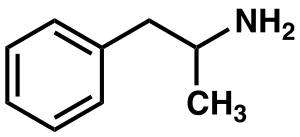 an image of the amphetamine skeletal formula