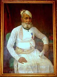 Portrait of Pradhan Rai Pannalal Mehta by Raja Ravi Varma (1901). Photo credit: Ravi Dhingra