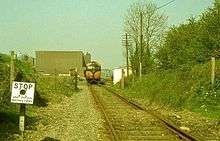 Train on railway en route to Tara mines.