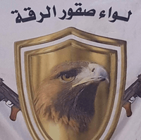 Logo of the Raqqa Hawks Brigade.