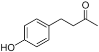 Structural formula of raspberry ketone