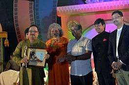 Ratikant Satpathy being awarded the 2014 Odisha State Film Awards
