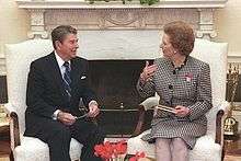 photograph of Thatcher and Reagan