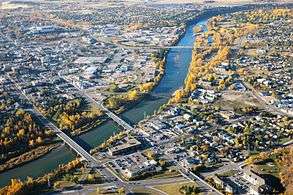 Near  De Winton, Highway 2A splits southwest toward the bedroom community of Okotoks, Alberta, connecting it to Calgary.