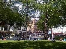 Centre of Leicester Square, following redevelopment in 2012