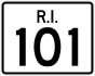 Rhode Island Route 101 marker