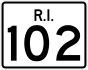 Rhode Island Route 102 marker