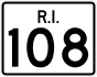 Rhode Island Route 108 marker