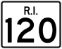 Rhode Island Route 120 marker
