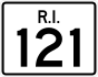 Rhode Island Route 121 marker